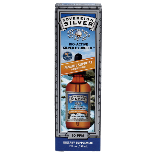 Sovereign Silver - Bio-Active Silver Hydrosol Immune Dropper 59 Milliliters