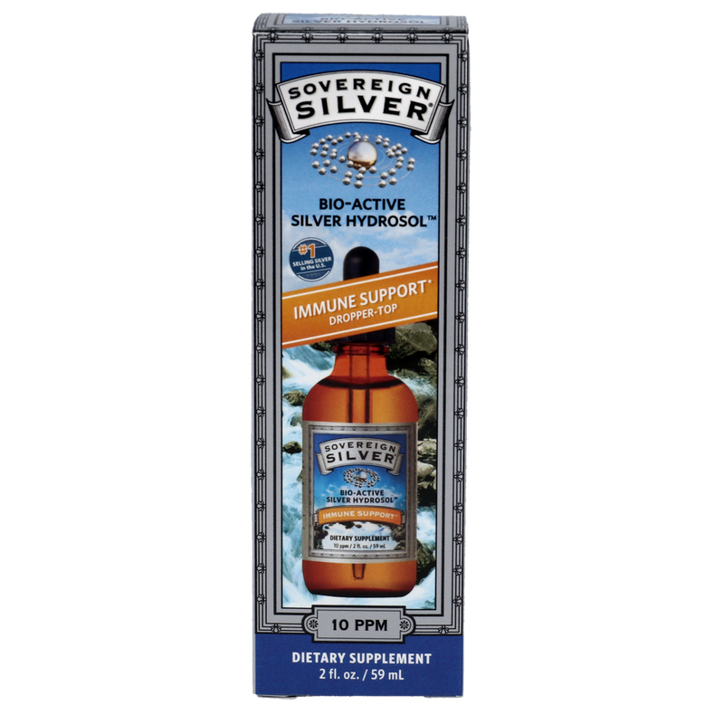 Sovereign Silver - Bio-Active Silver Hydrosol Immune Dropper 59 Milliliters