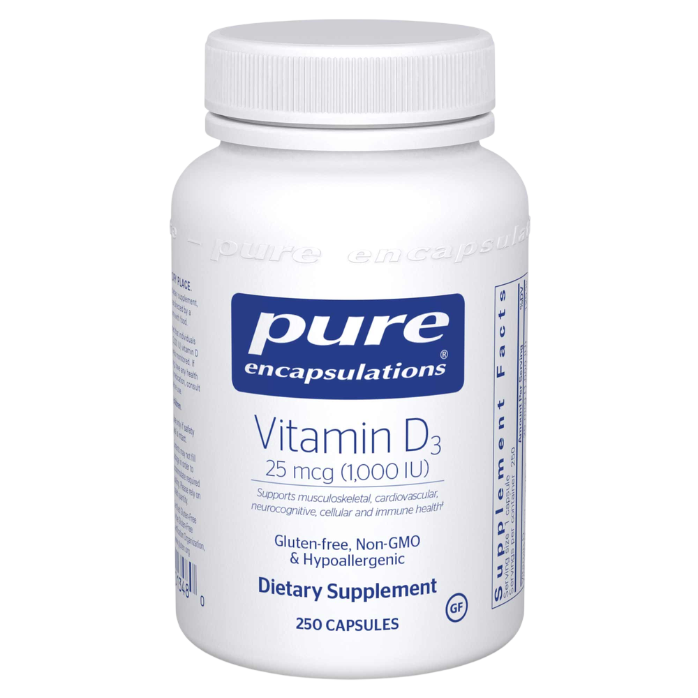 Pure Encapsulations - Vitamin D3 25mcg (1,000IU) 250 capsules