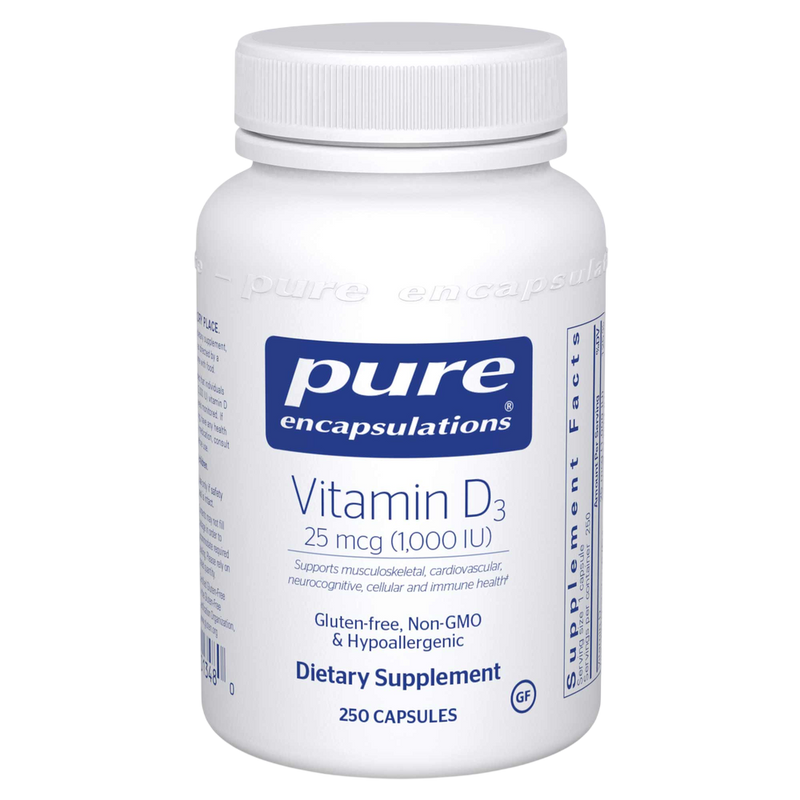 Pure Encapsulations - Vitamin D3 25mcg (1,000IU) 250 capsules