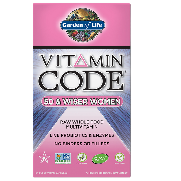 Garden of Life - Vitamin Code 50 and Wiser Womens Multi 240 capsules