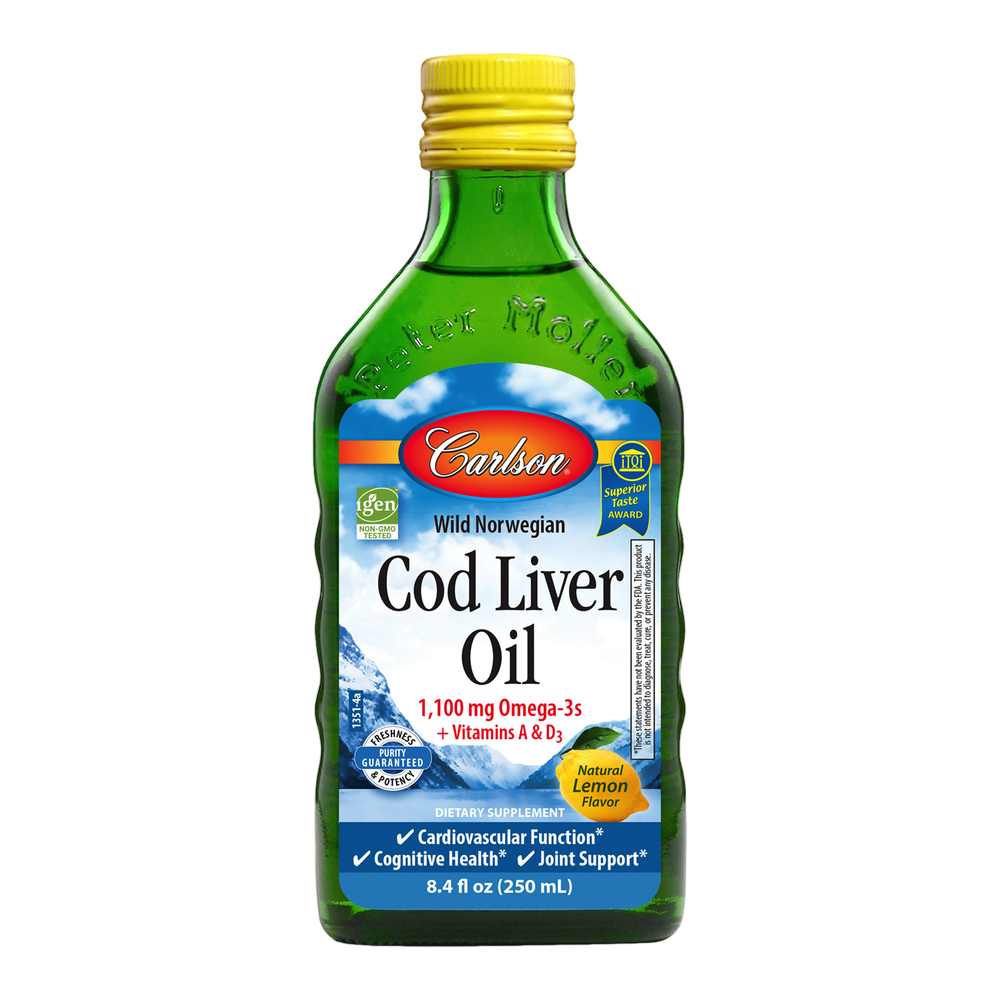 Carlson Labs - Cod Liver Oil Lemon 250 Milliliters
