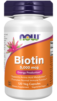 NOW Foods - Biotin 5000mcg 120 capsules