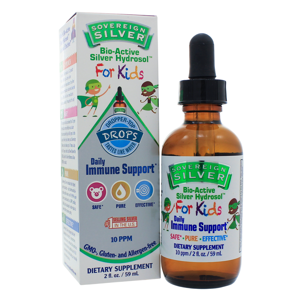 Sovereign Silver - Bio-Active Silver Hydrosol Immune Kids Dropper 59 Milliliters