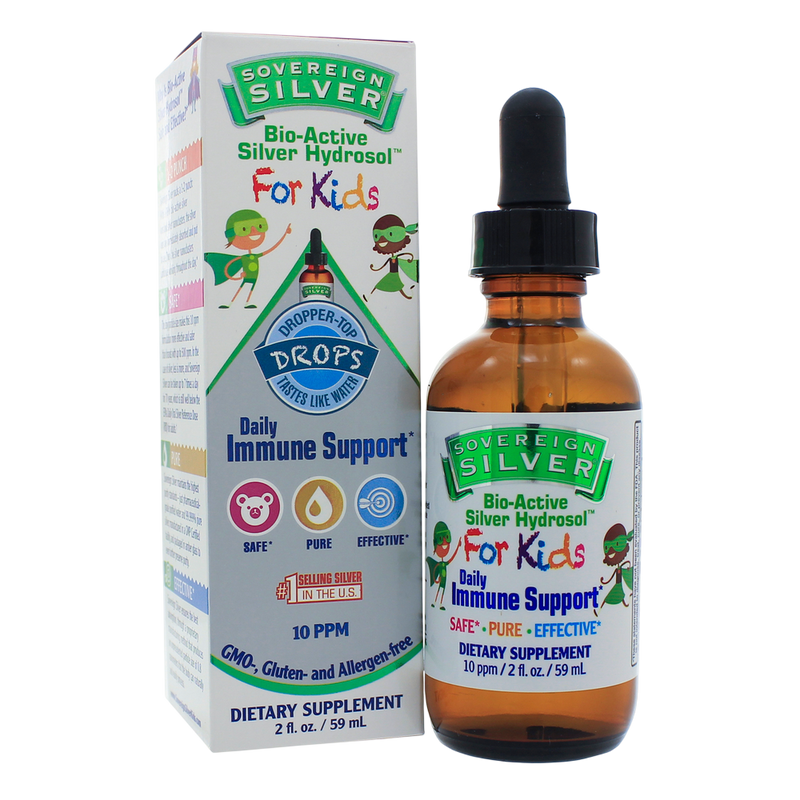 Sovereign Silver - Bio-Active Silver Hydrosol Immune Kids Dropper 59 Milliliters