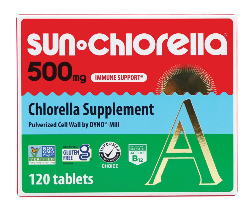 Sun Chlorella USA Sun Chlorella 500mg 120 tablets front