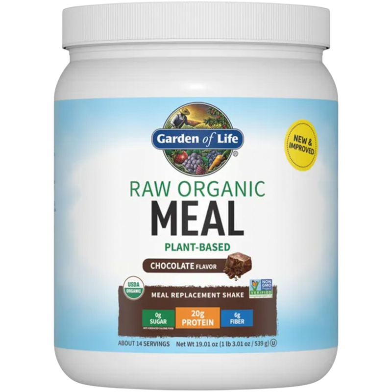 Garden of Life - Raw Organic Meal Plant-Based Chocolate Flavor 509 Grams
