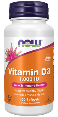 NOW Foods - Vit D-3 1000IU 360 Softgels