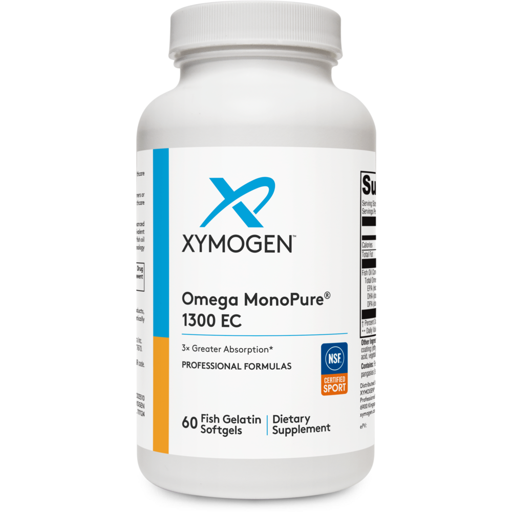 Xymogen - Omega MonoPure 1300 EC (Fish Oil) 60 Softgel Capsules