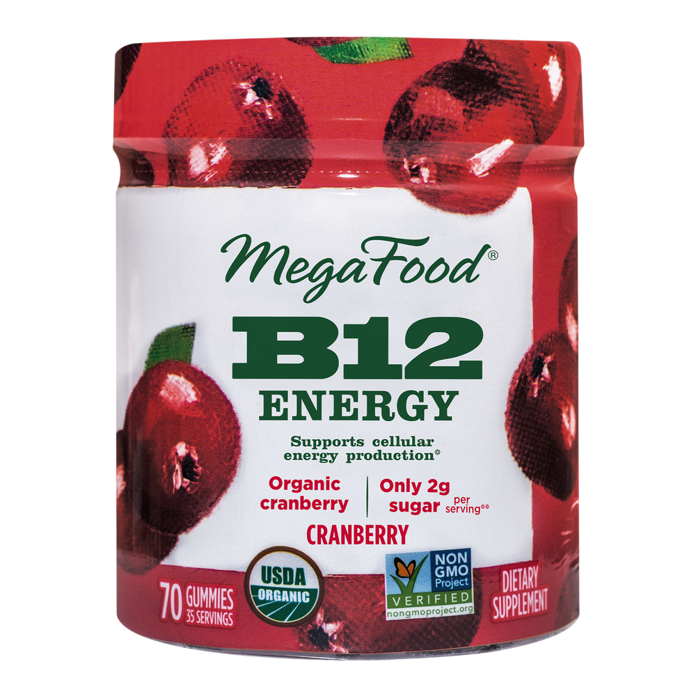 MegaFood - B12 Energy Gummies, Cranberry
