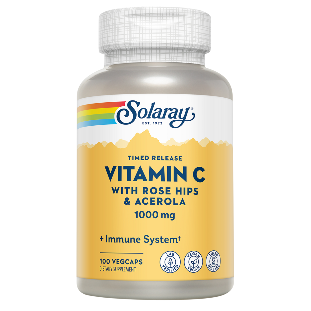 Solaray - Vitamin C with Rose Hips & Acerola, Two-Stage Timed-Release