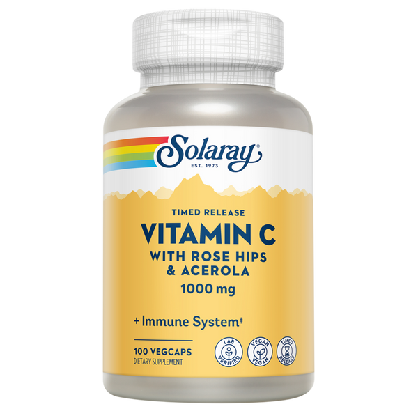 Solaray - Vitamin C with Rose Hips & Acerola, Two-Stage Timed-Release