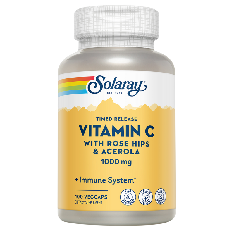 Solaray - Vitamin C with Rose Hips & Acerola, Two-Stage Timed-Release