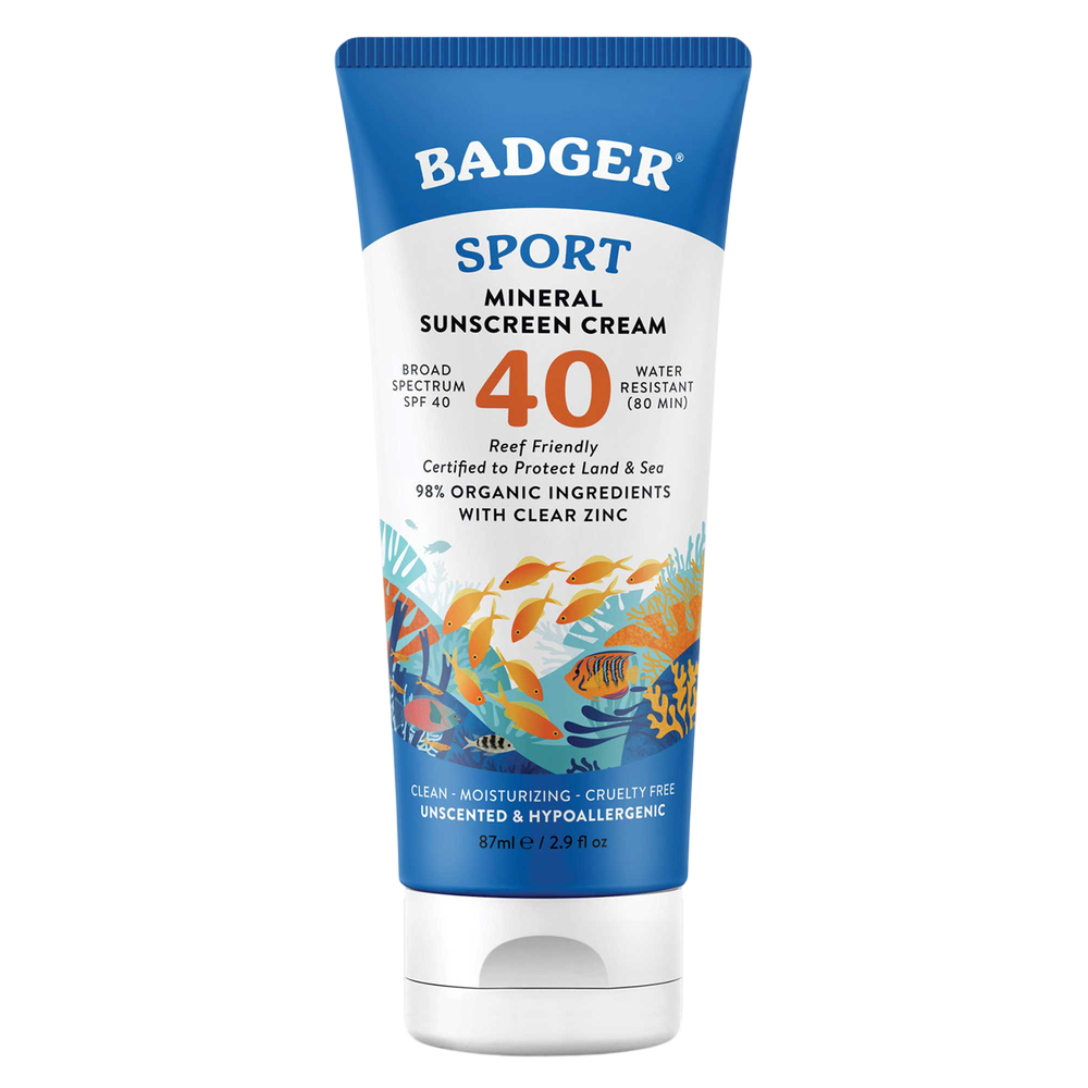 Badger SPF 40 Sport Mineral Sunscreen Cream