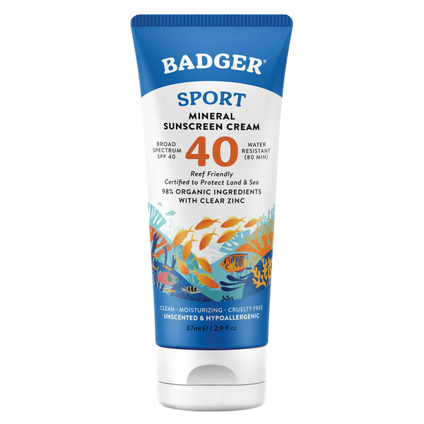 Badger SPF 40 Sport Mineral Sunscreen Cream