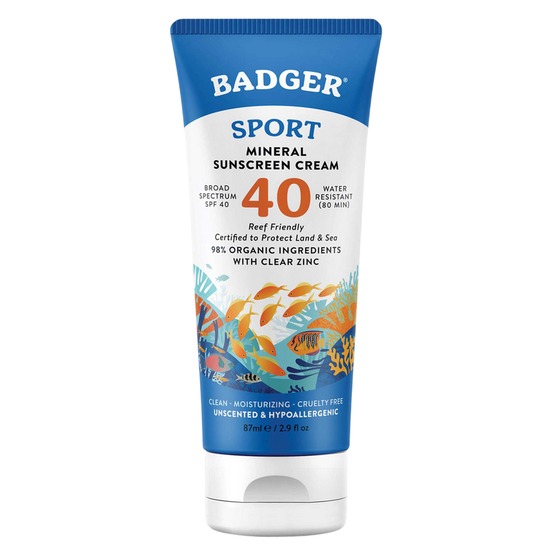 Badger SPF 40 Sport Mineral Sunscreen Cream