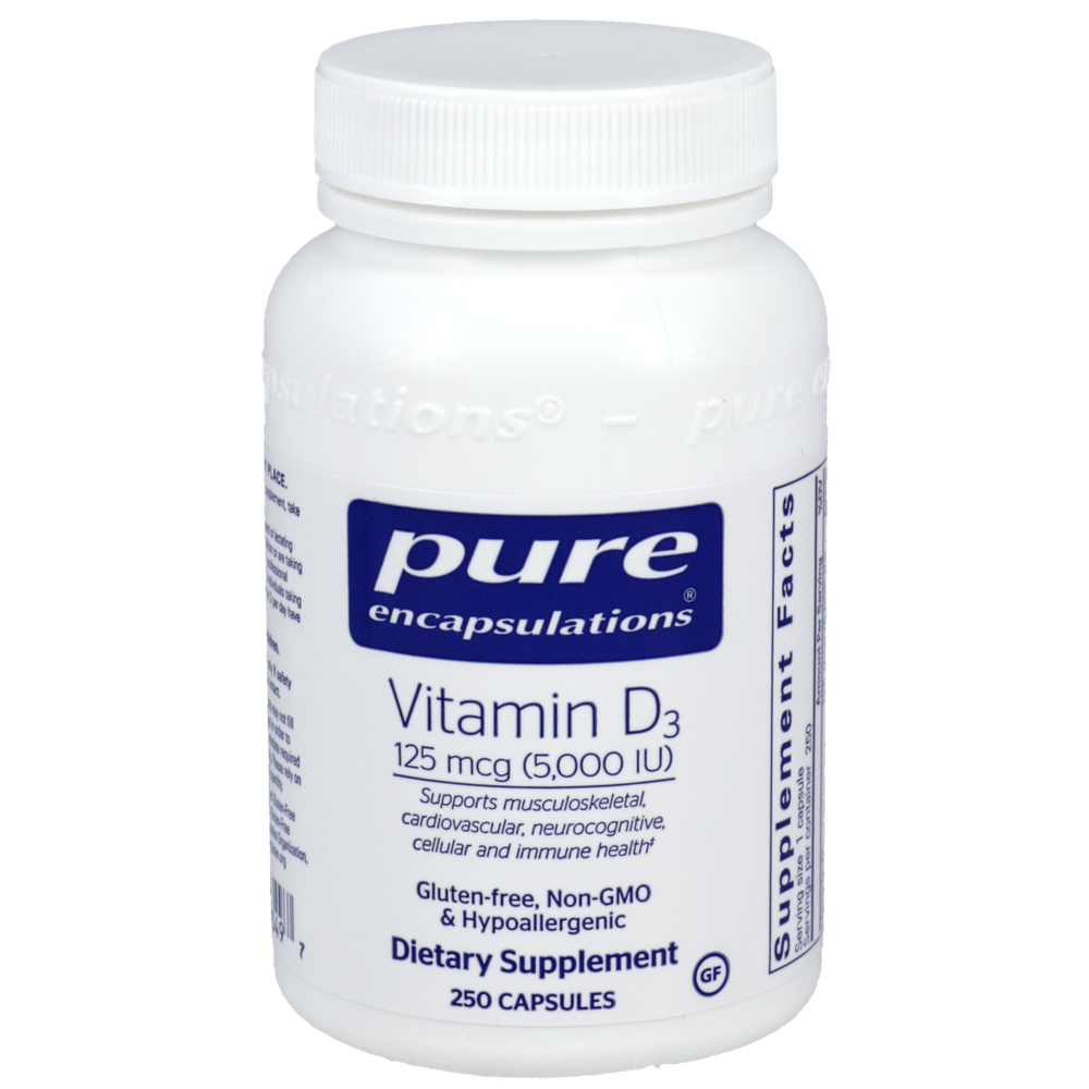 Pure Encapsulations - Vitamin D3 125mcg (5,000IU) 250 capsules