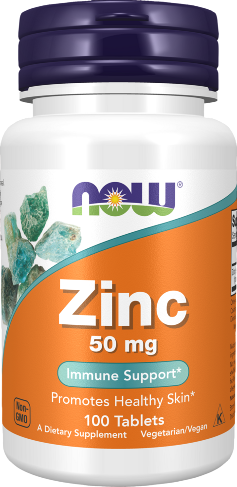NOW Foods - Zinc 50mg 100 tablets