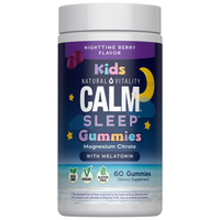 Natural Vitality - CALM Kids Sleep Gummies Magnesium Citrate with Melatonin, Berry