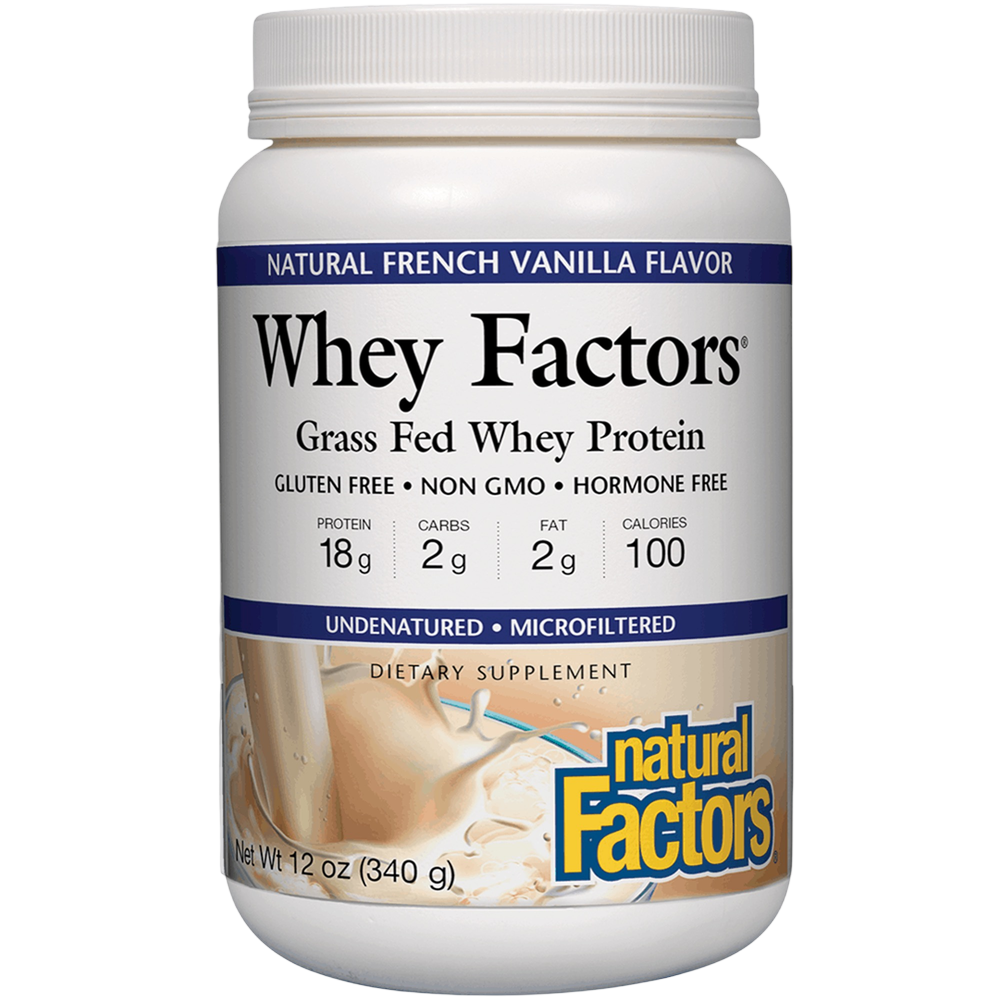 Natural Factors - Whey Factors Protein Powder - French Vanilla 340 Grams