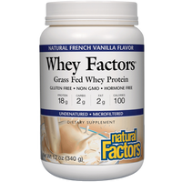 Natural Factors - Whey Factors Protein Powder - French Vanilla 340 Grams