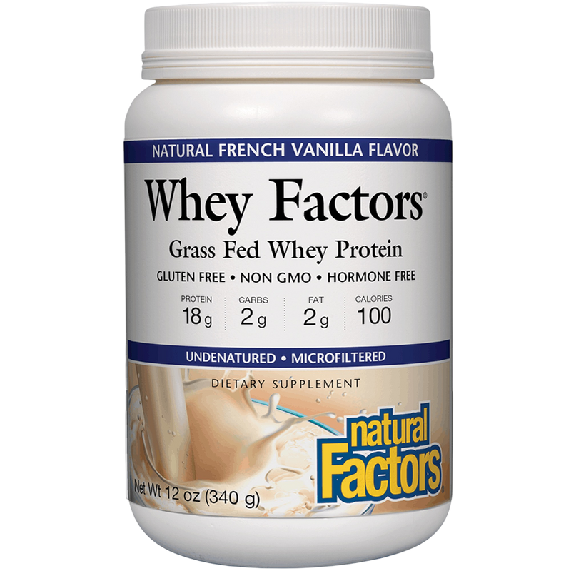 Natural Factors - Whey Factors Protein Powder - French Vanilla 340 Grams