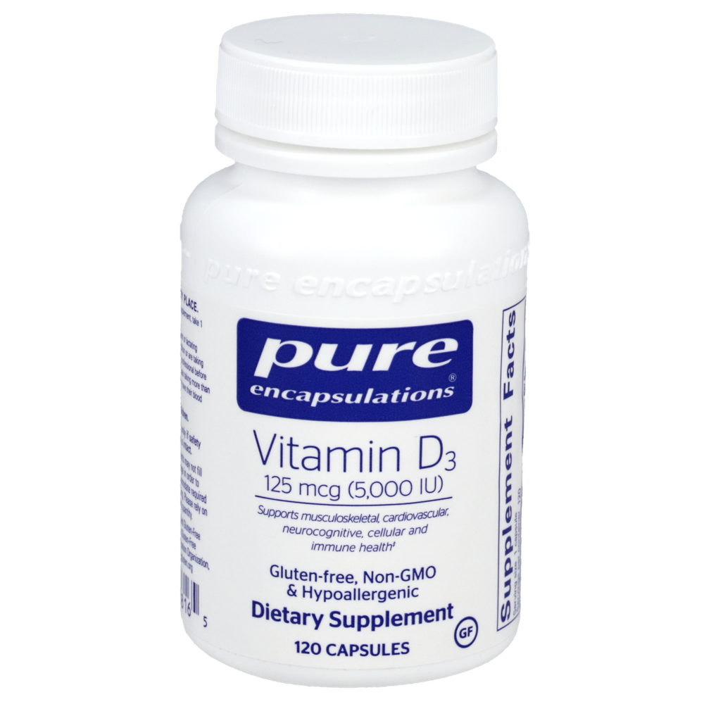 Pure Encapsulations - Vitamin D3 125mcg (5,000IU) 120 capsules