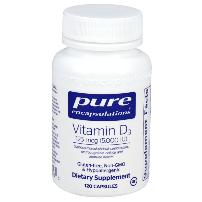 Pure Encapsulations - Vitamin D3 125mcg (5,000IU) 120 capsules