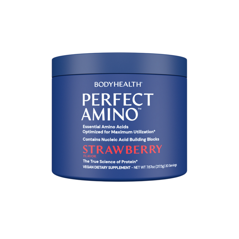 BodyHealth - PerfectAmino Powder, Strawberry 217.5 Grams