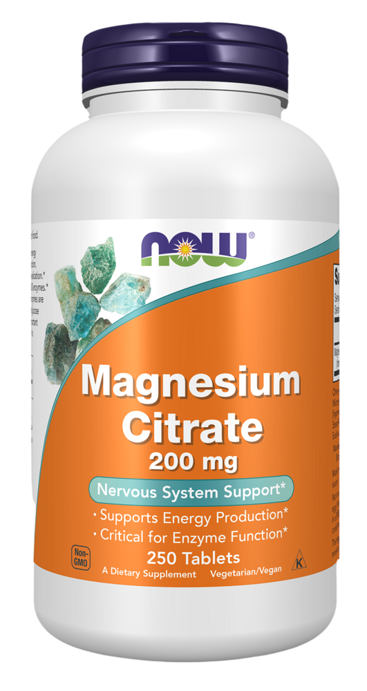 NOW Foods - Magnesium Citrate 200mg 250 tablets