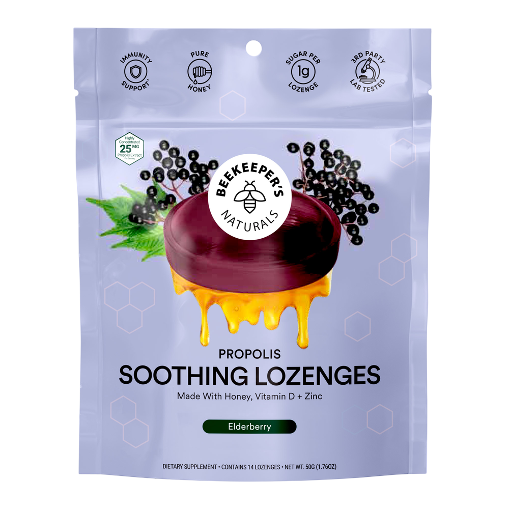 Beekeeper's Naturals - B. Soothed Elderberry Lozenges