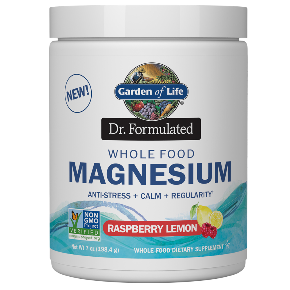 Garden of Life - Dr. Formulated Whole Food Magnesium Raspberry-Lemon 198.4 Grams