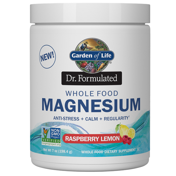 Garden of Life - Dr. Formulated Whole Food Magnesium Raspberry-Lemon 198.4 Grams