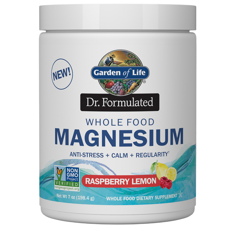 Garden of Life - Dr. Formulated Whole Food Magnesium Raspberry-Lemon 198.4 Grams