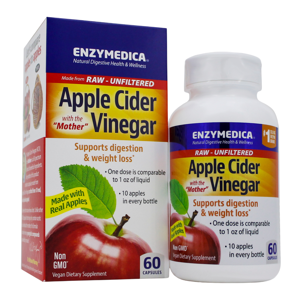 Enzymedica Apple Cider Vinegar 60 capsules front