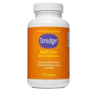 Smidge (formerly Organic3) - Smidge® Beef Liver Capsules - Protein & Vitamin A - Grass-fed - 120 capsules
