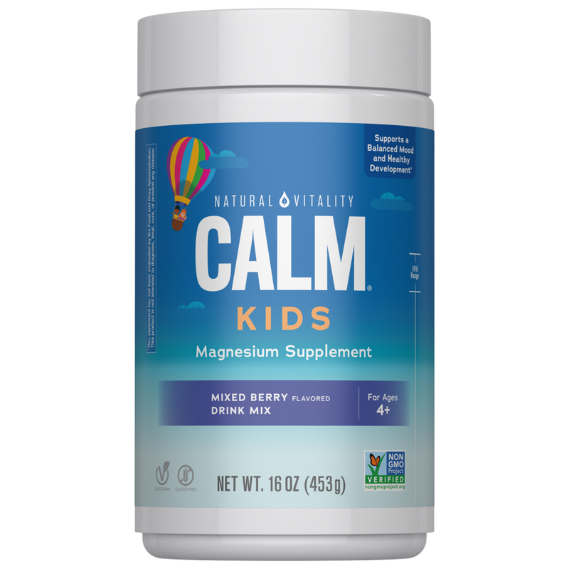 Natural Vitality - CALM Kids Magnesium Supplement, Mixed Berry