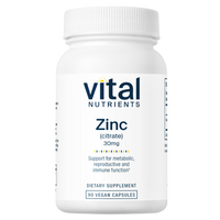 Vital Nutrients - Zinc (Citrate) 30mg 90c 90 capsules