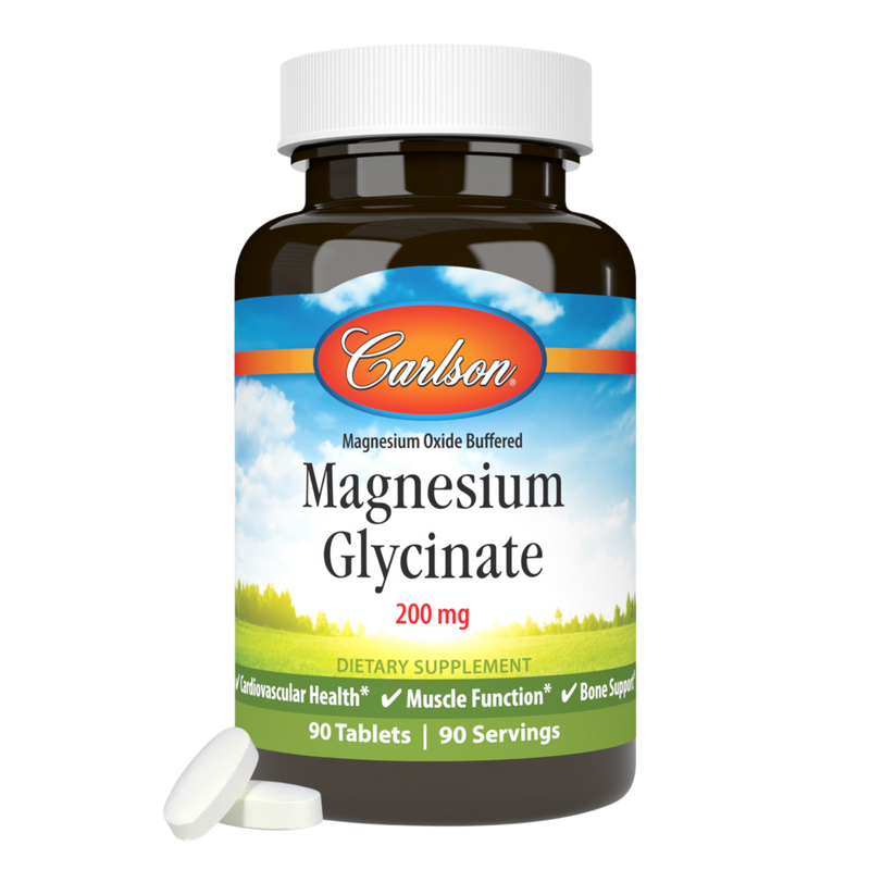 Carlson Labs - Magnesium Glycinate 200mg 90 tablets