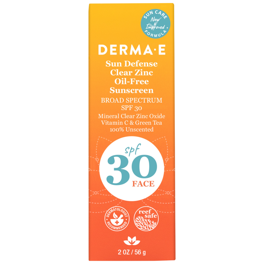 DermaE Natural Bodycare - Sun Defense Clear Zinc Sunscreen SPF30