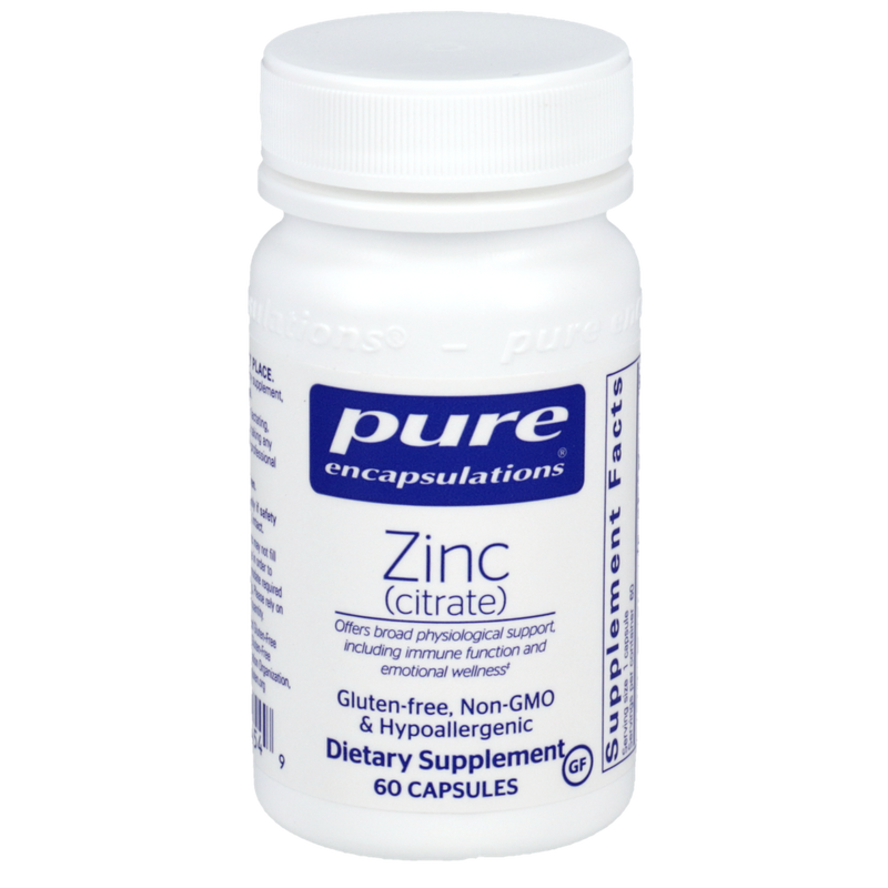 Pure Encapsulations - Zinc (Citrate) 60 capsules