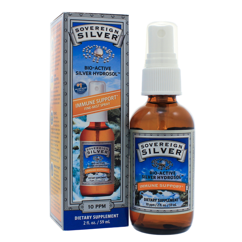 Sovereign Silver - Bio-Active Silver Hydrosol Immune Fine Mist Spray 59 Milliliters