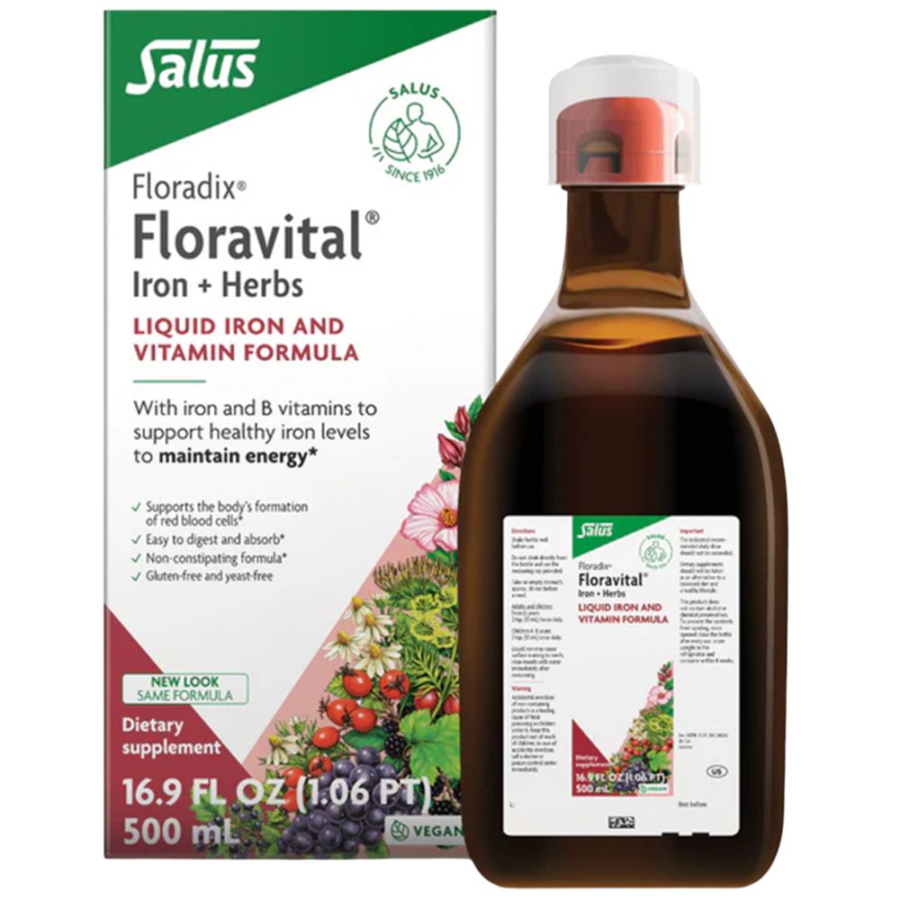 Salus/Floradix - Floradix® Floravital® Iron + Herbs Liquid Iron and Vitamin (Vegan) 500 Milliliters