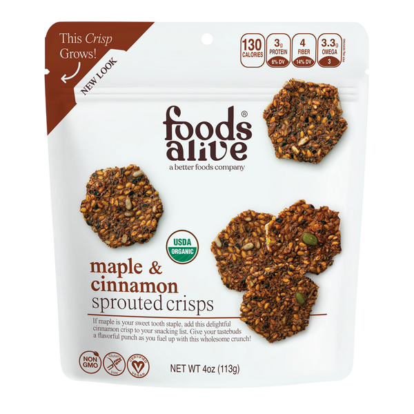 Foods Alive - Maple & Cinnamon Sprouted Crisps Organic