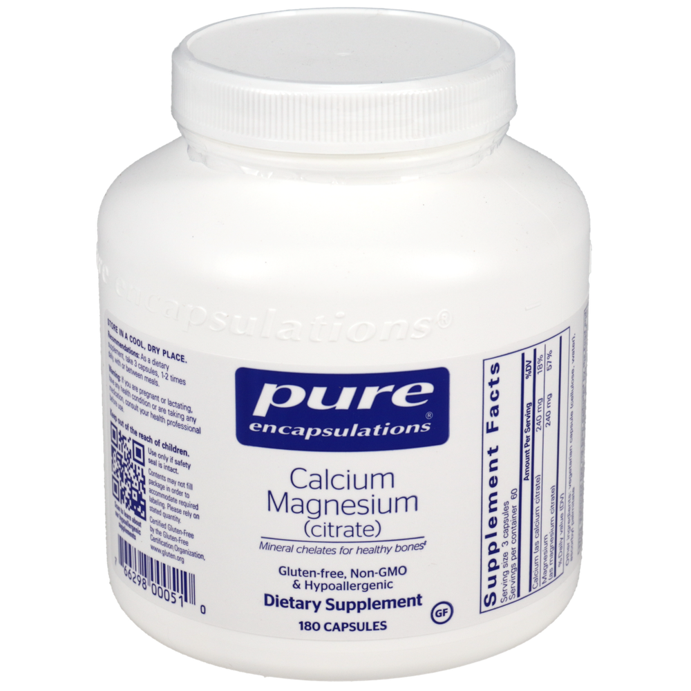 Pure Encapsulations - Calcium Magnesium (Citrate) 180 capsules