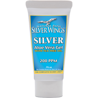 Natural Path Silver Wings - Colloidal Silver 200PPM Aloe Gel w/ Tea, 0.75 oz
