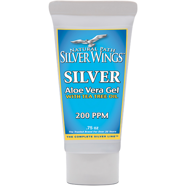 Natural Path Silver Wings - Colloidal Silver 200PPM Aloe Gel w/ Tea