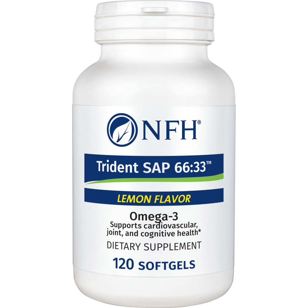 Nutritional Fundamentals for Health - Trident SAP 66:33 Lemon Flavor 120 Softgels