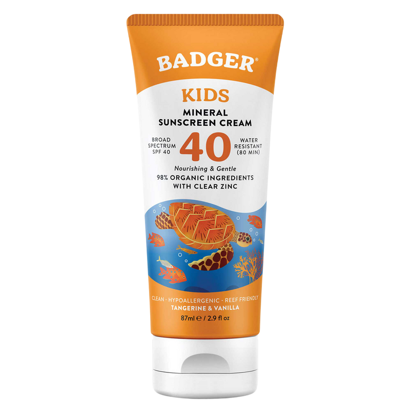 Badger SPF 40 Kids Mineral Sunscreen Cream