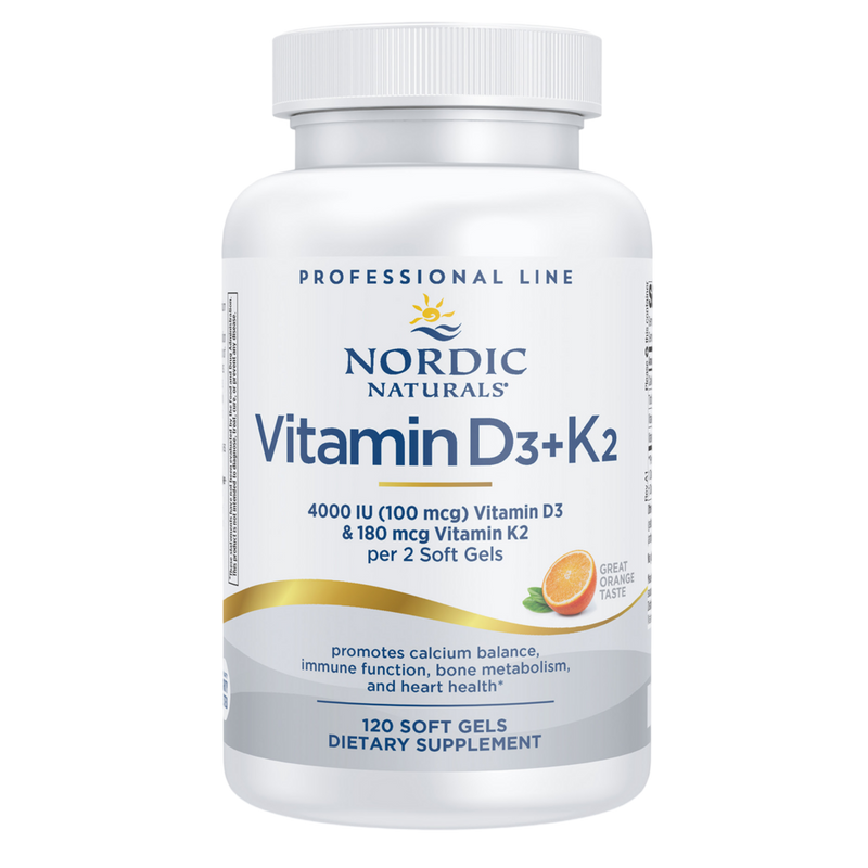 Nordic Naturals - Vitamin D3+K2, Orange